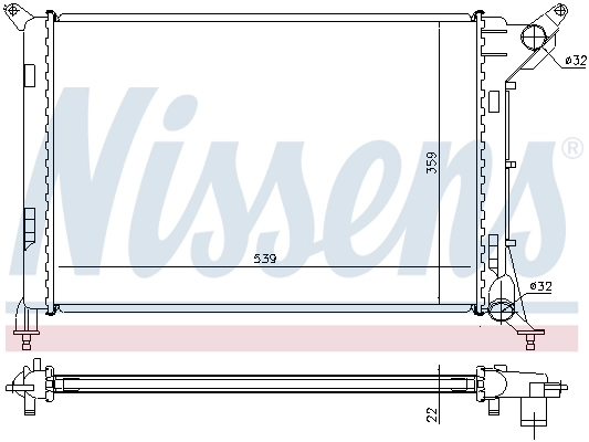 Радіатор охолодження Nissens 69702A