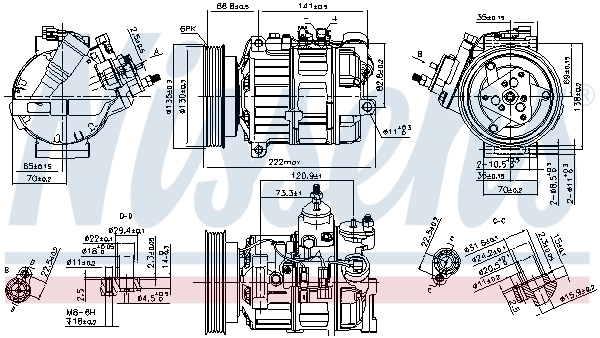 Компресор системи кондиціювання Nissens 89463 ціна, від 321.49 USD