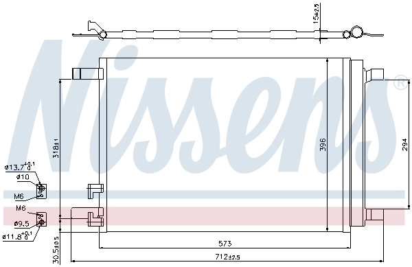 Конденсатор кондиціонера Nissens 940319 ціна, від 122.00 USD