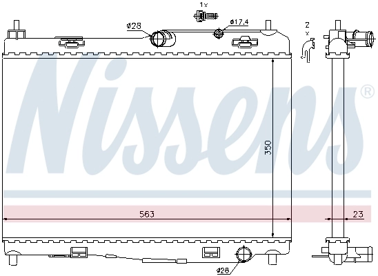 Радіатор охолодження Nissens 69235