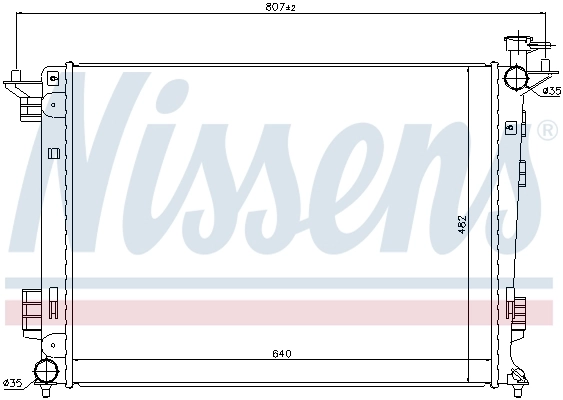 Радіатор охолодження Nissens 67515