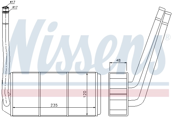 Радіатор обігрівача Nissens 73001