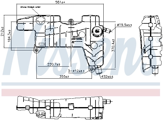 Бачок розширювальний Nissens 996026