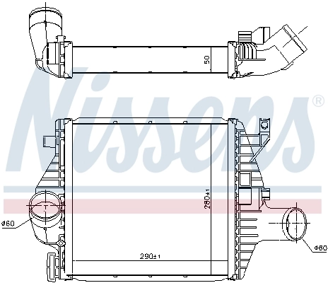 Радіатор інтеркулера Nissens 96894