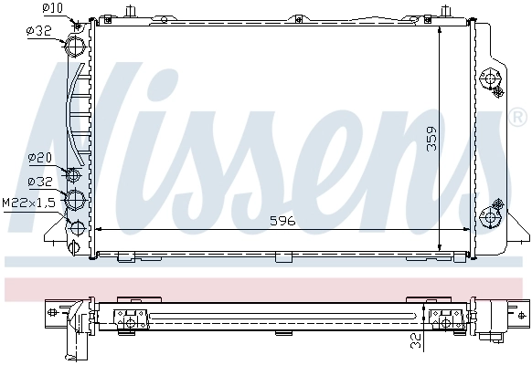 Радіатор охолодження Nissens 60448A