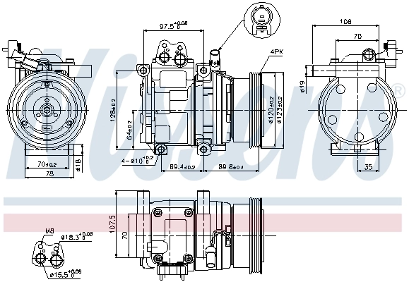 Компресор кондиціонера 977012F000 Rebuilt