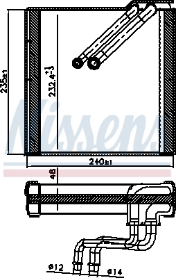 Випарник Nissens 92371