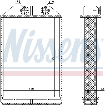 Радіатор обігрівача Nissens 70234