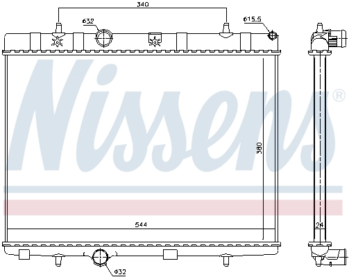 Радіатор 636007 Nissens