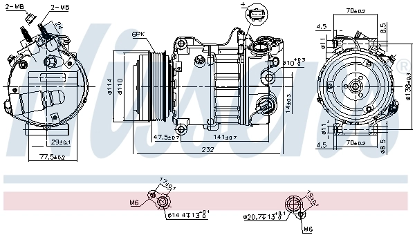 890585 Nissens Компресор холодоагенту