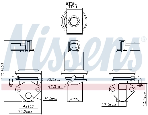 98158 Nissens Клапан рециркуляції відпрацьованих газів EGR