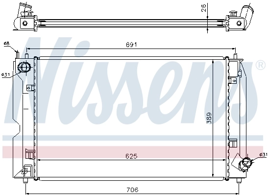 Радіатор охолодження Nissens 64679A