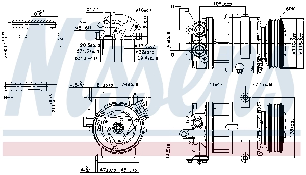 89590 Nissens Компресор холодоагенту