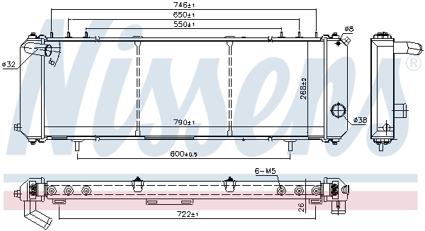 Радіатор охолодження Nissens 61008