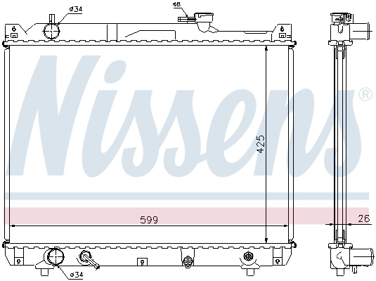 Радіатор охолодження Nissens 64194A