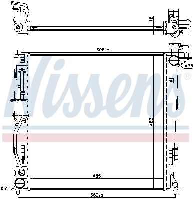 Радіатор охолодження Nissens 675022