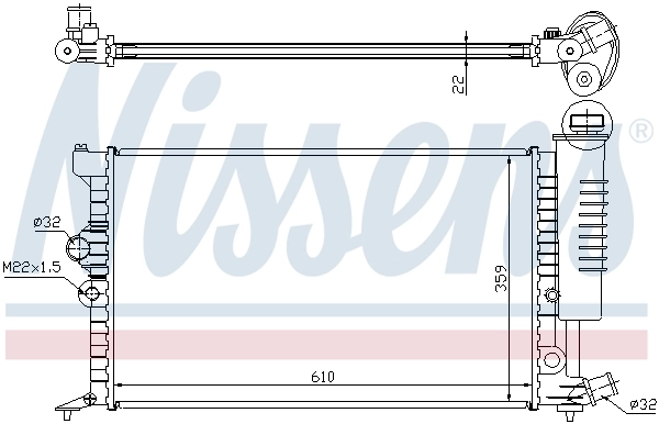 Радіатор 63713A Nissens