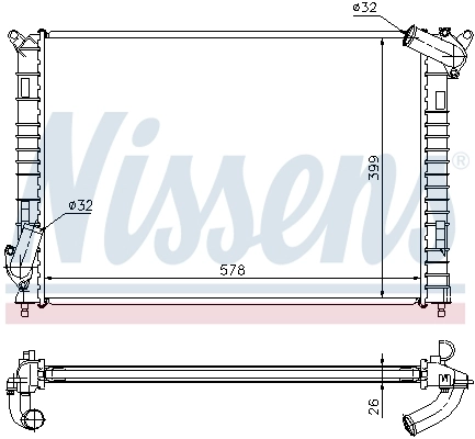 Радіатор охолодження Nissens 69701A