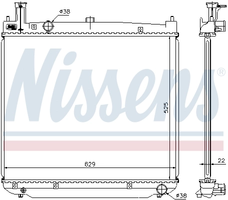 Радіатор охолодження Nissens 64649A