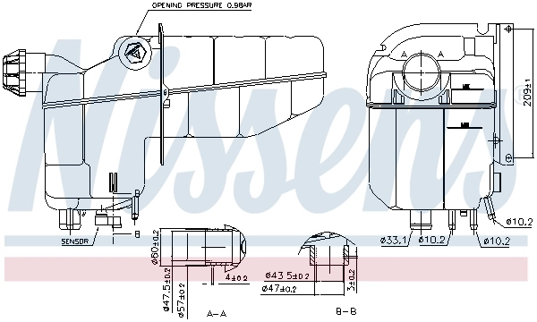 Бачок розширювальний Nissens 996020