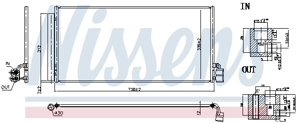 Конденсатор кондиціонера Nissens 941068 ціна, від 172.95 USD