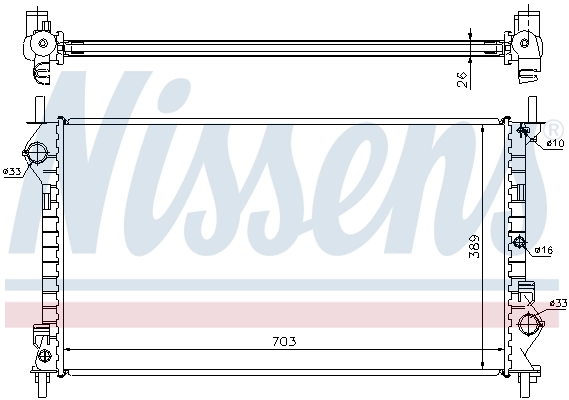 Радіатор охолодження Nissens 62021A