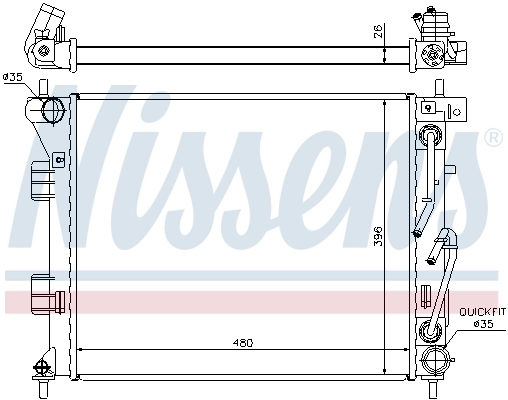 Радіатор охолодження Nissens 67608