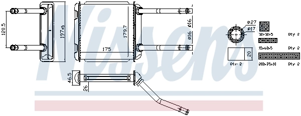 Купити 551608A8 Polcar Радіатор двигуна
