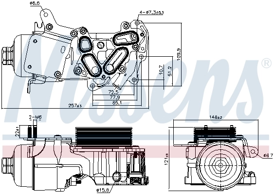 Корпус масляного фільтра Nissens 91124