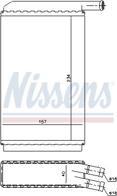 Радіатор пічки 73940 Nissens