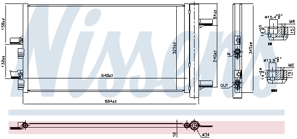 Конденсатор кондиціонера Nissens 941049 ціна, від 139.17 USD