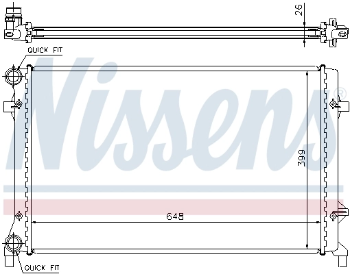 Радіатор охолодження Nissens 65277A