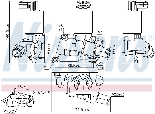 98195 Nissens Клапан рециркуляції відпрацьованих газів EGR