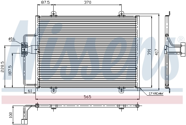 Радіатор кондиціонера BC222 Magneti Marelli
