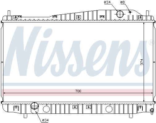 Радіатор 61638 Nissens