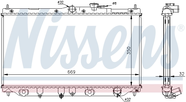 Радіатор охолодження Nissens 62282A