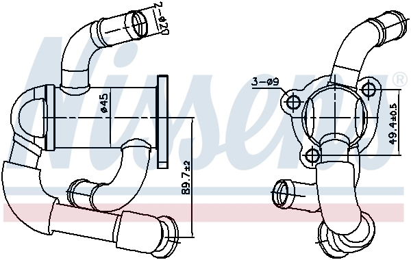 Купити 55197846SK Fiat/Alfa/Lancia Радіатор системи EGR рециркуляції вихлопних газів