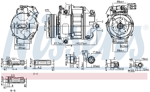 890759 Nissens Компресор холодоагенту