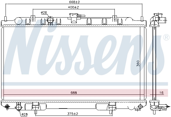 Радіатор 68740 Nissens