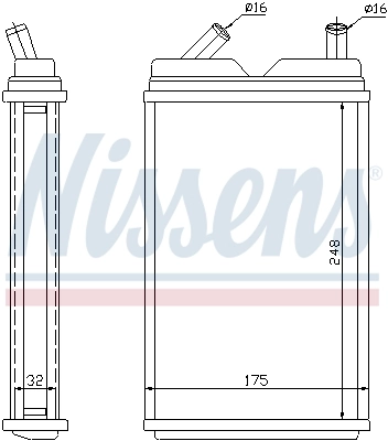 Радіатор обігрівача Nissens 73624