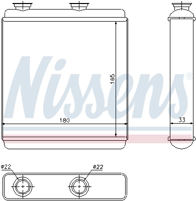 Радіатор обігрівача Nissens 72663