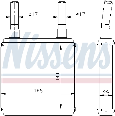 Радіатор обігрівача Nissens 77605