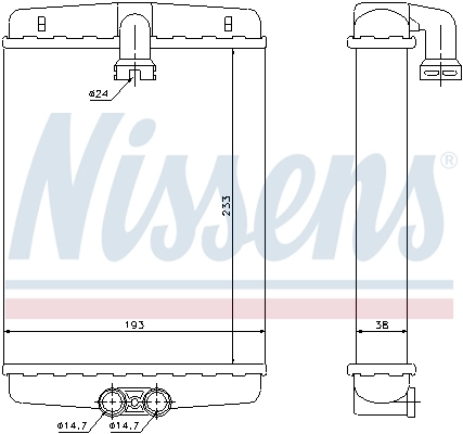 Радіатор обігрівача Nissens 72013