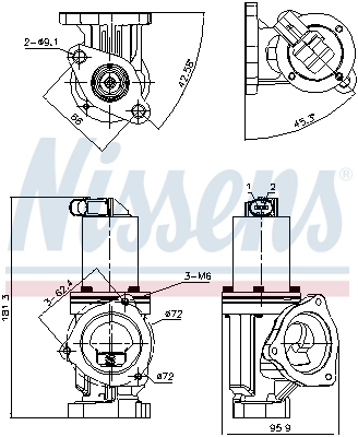 98167 Nissens Клапан рециркуляції відпрацьованих газів EGR