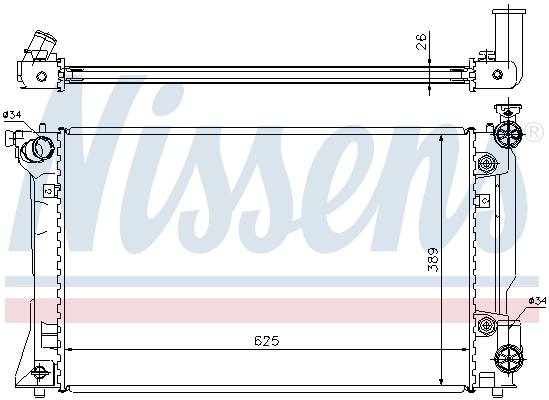 Радіатор охолодження Nissens 64668A