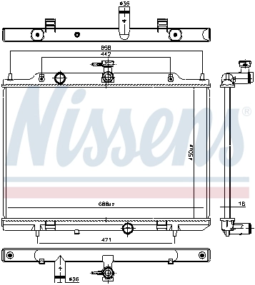 Радіатор 686803 Nissens