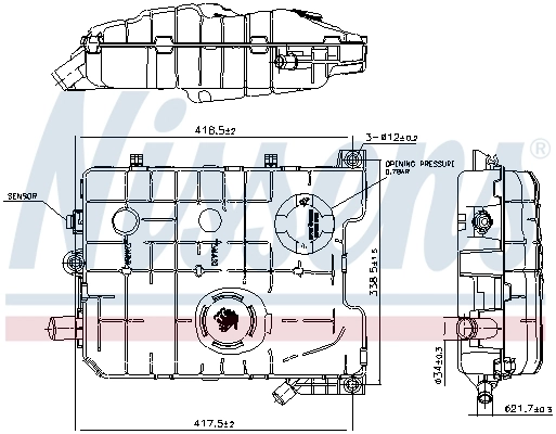 Бачок розширювальний Nissens 996058