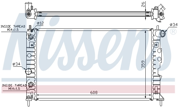 Радіатор охолодження Nissens 68003A