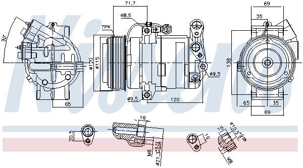Насос кондиціонера Nissan/Infiniti 92600EA20A