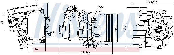 91312 Nissens Корпус маслофільтра